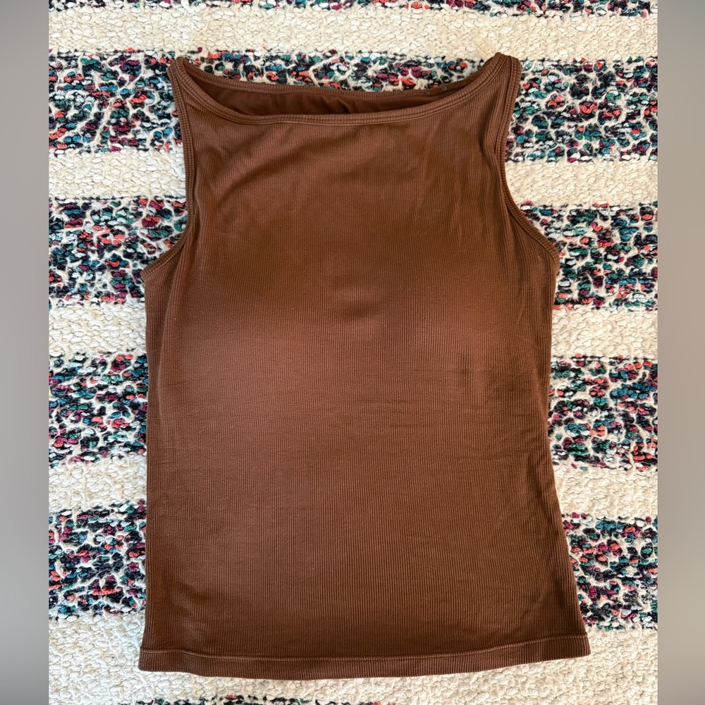 Klassy Network Brown Tank Top